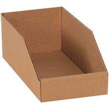 Kraft Bin Boxes - 9" Deep