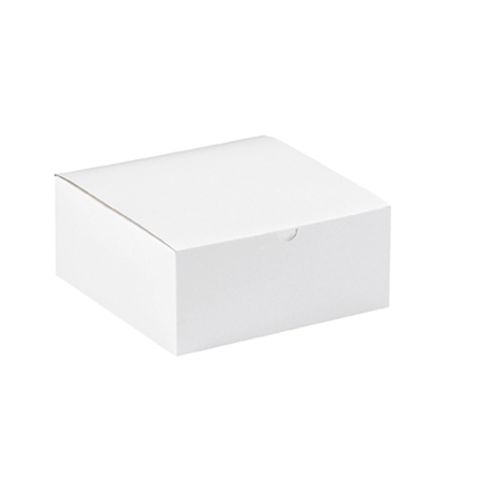 8 x 8 x 3 <span class='fraction'>1/2</span>" White Gift Boxes