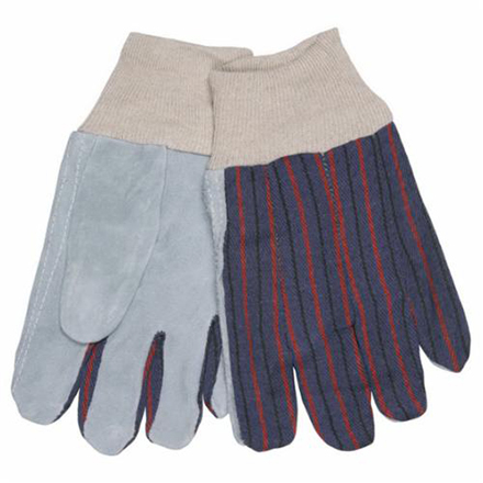 Leather Palm w/ Knit Wrist Gloves - Large