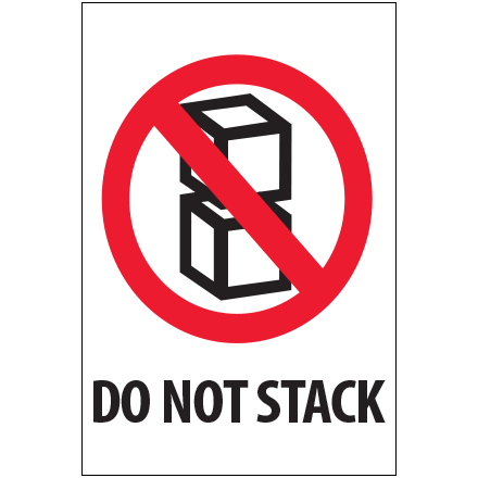 4 x 6" - "Do Not Stack" Labels
