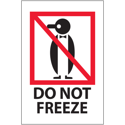 4 x 6" - "Do Not Freeze" Labels