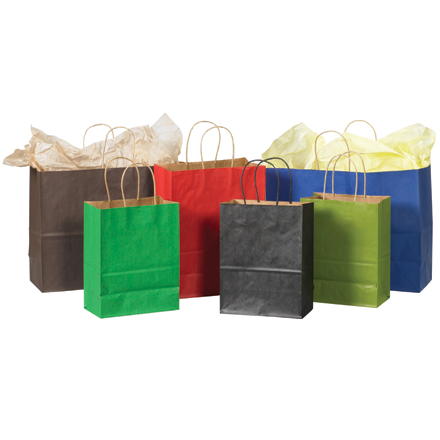 Kraft Tinted Paper Shopping Bags