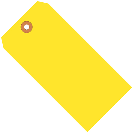4 <span class='fraction'>1/4</span> x 2 <span class='fraction'>1/8</span>" Yellow 13 Pt. Shipping Tags