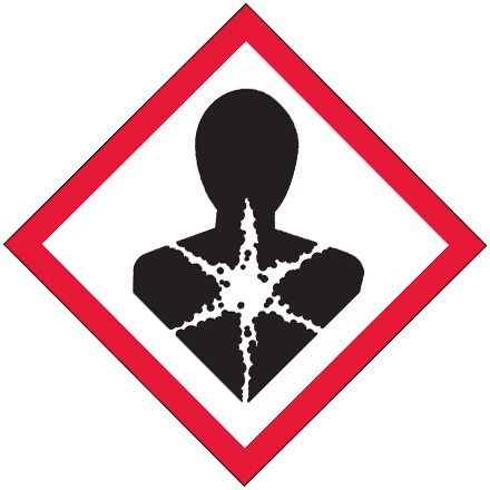 2 x 2" Pictogram - Health Hazard Labels