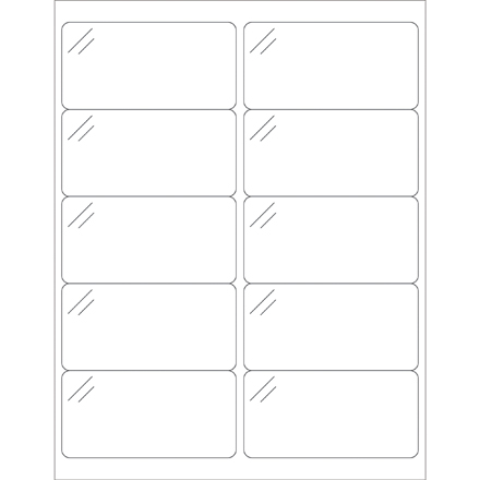 4 x 2" Pure Clear Rectangle Laser Labels