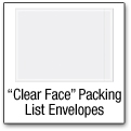 "Clear Face" Packing List Envelopes