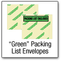 "Green" Packing List Envelopes