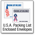U.S.A. Packing List Envelopes